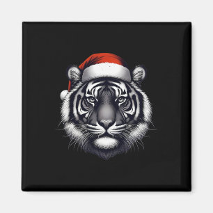 Imã Tigre Com Chapéu De Papai Noel Natal Xmas Amante Z