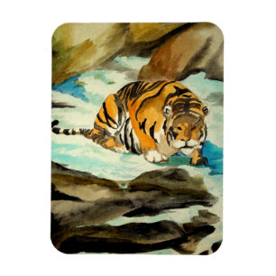 Ímã Tigre da aguarela