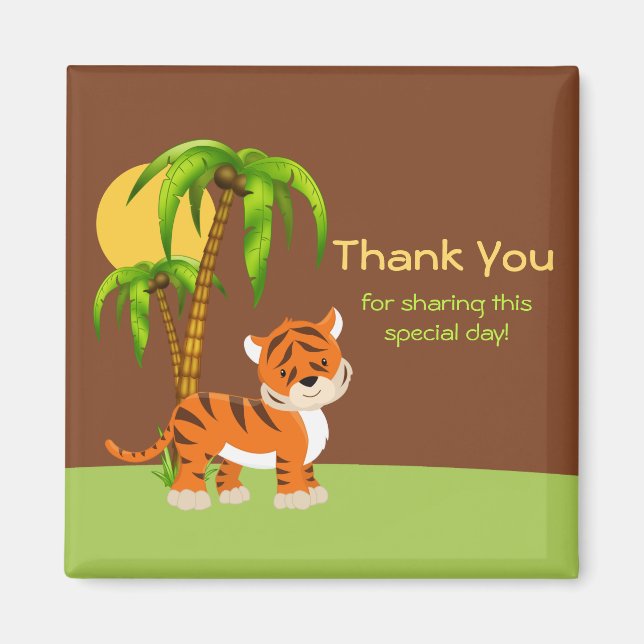 Imã Tigre De Bebê Bonito Obrigado Magnet (Frente)