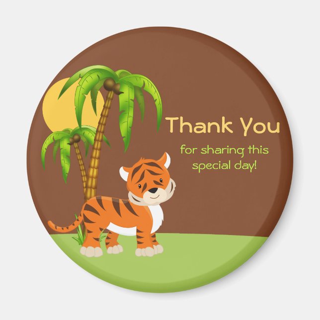 Imã Tigre De Bebê Bonito Obrigado Magnet (Frente)