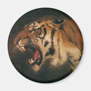 Imã Tigre-de-bengala Antigo Felino Grande Rugindo, Ani