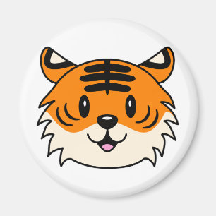 Imã Tigre de Cartoon Sorridente