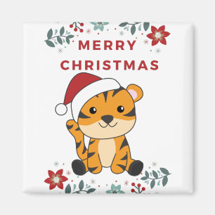 Imã Tigre de Natal - Neve de inverno - Tigre