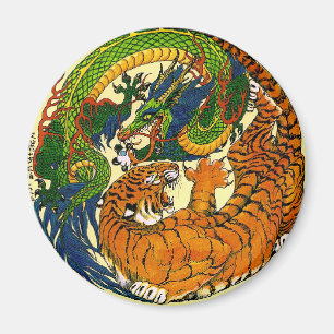 Imã Tigre & dragão Yin Yang