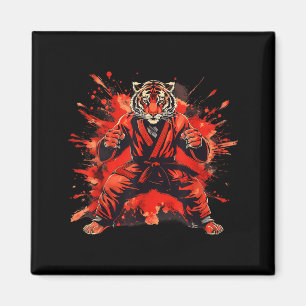 Imã Tigre Kung Fu Aquarela Mma Taekwondo Jiu-Jitsu