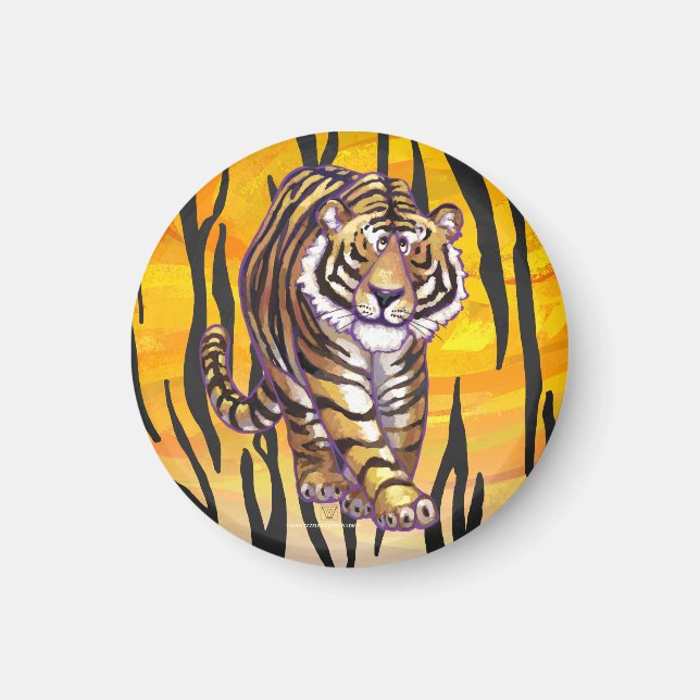 Imã Tigre Laranja e Preto Selvagem (Frente)