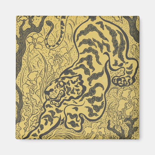 Imã Tigre na selva (animal selvagem) (por Paul Ranson) (Frente)