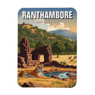 Ímã Tigre na Viagem do Parque Nacional de Ranthambore