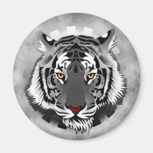 Imã Tigre Preto E Branco