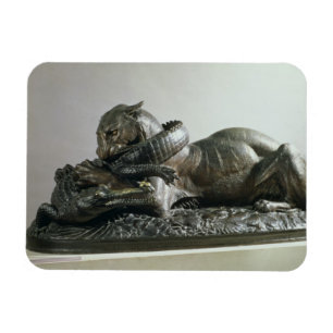 Ímã Tigre que devora um jacaré, 1832 (bronze)