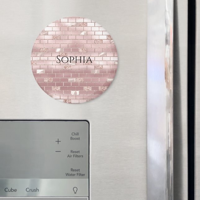 Imã Tijolos Cor-de-Rosa Espelhos (In Situ (Fridge))