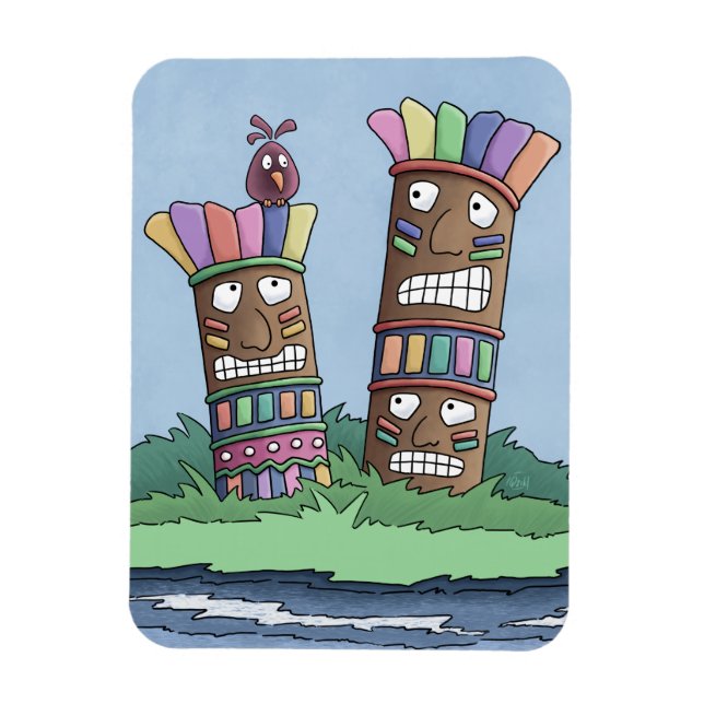 Ímã Tiki Bird Rosebud Magnet (Vertical)