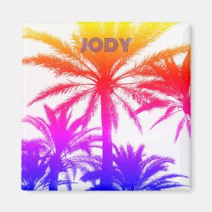 Imã Tiki Sunset Magnet Personalizado - Vibe de Férias
