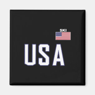 Imã Time de Esqui da Bandeira dos EUA Equipamento de E