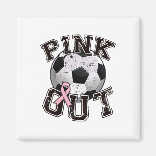 Imã Time de Futebol Rosa Out Mês de Conscientização do