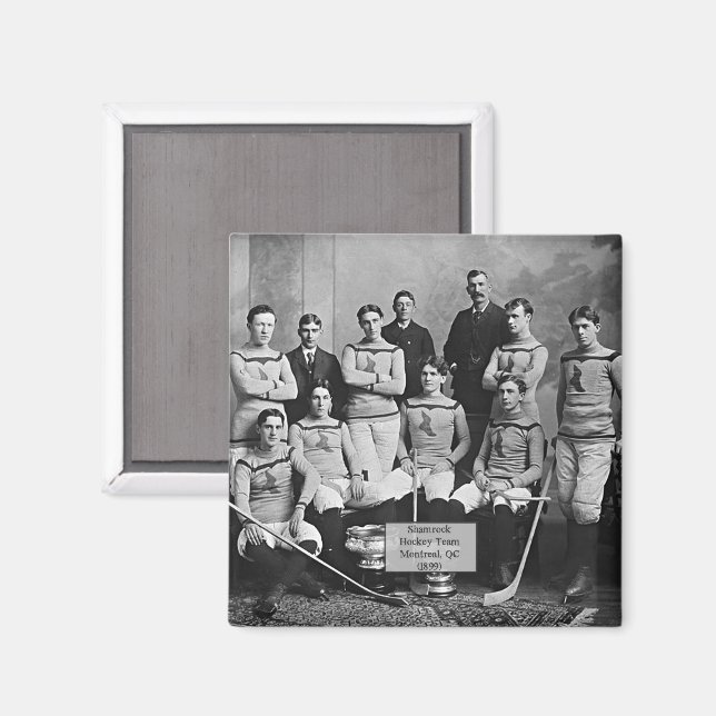 Imã Time de Hóquei Shamrock, Montreal, QC 1899 (Front/Back)