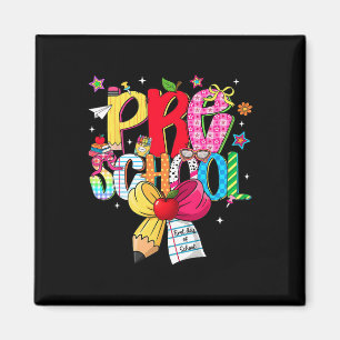 Imã Time de Sonho da Pré-Escola Preppy de Volta às Aul