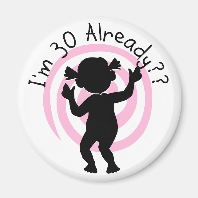 Imã Time Warp 30 já T-shirts e presentes (Frente)