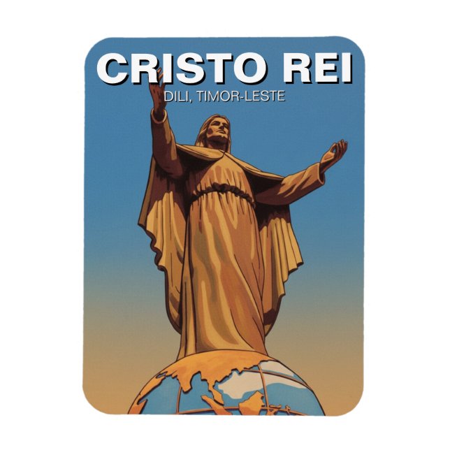 Ímã Timor-Leste Cristo Rei de Díli (Vertical)