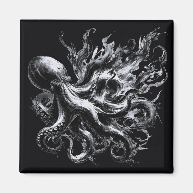 Imã Tinta Abstrata Fluido Polvo Kraken (Frente)