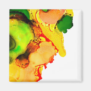 Imã tinta abstrato de álcool verde