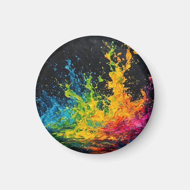 Imã Tinta Colorida Espalhada (Frente)