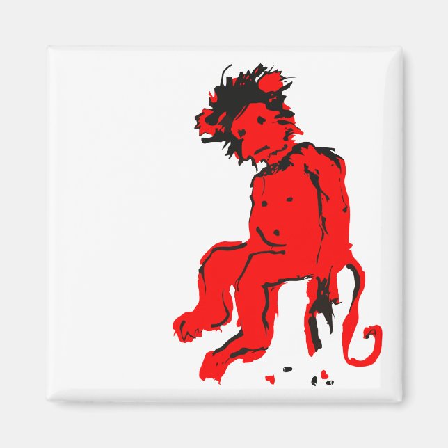 Imã tinta de macaco emo (Frente)