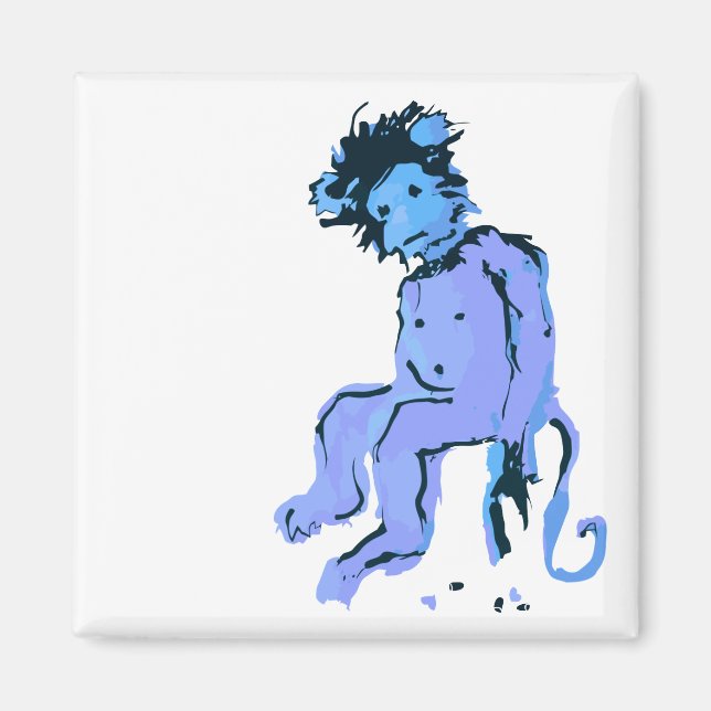 Imã tinta de macaco emo (Frente)