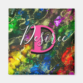 Imã Tinta psicodélica e álcool dourado