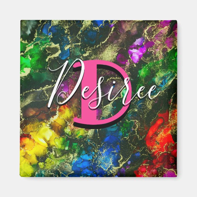 Imã Tinta psicodélica e álcool dourado (Frente)