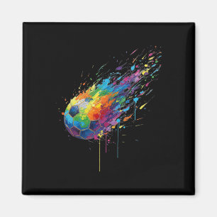 Imã Tinta Tie-dye Salpicos Futebol Pé Jogador Fãs Entu