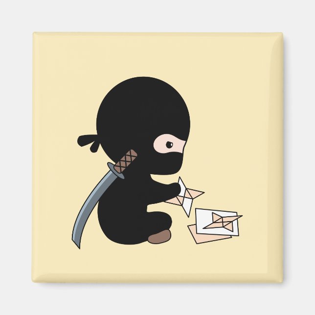Imã Tiny Ninja - Fazer Origami - Jogando Estrela (Frente)