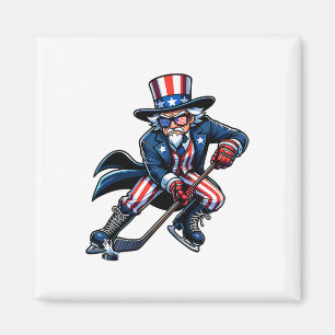 Imã Tio Patriótico Sam Hockey Player 4 De Julho Homens