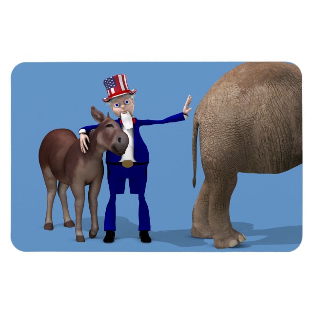 Ímã Tio Sam ama Donkey (Horizontal)
