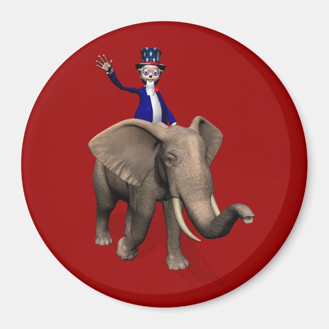 Imã Tio Sam Andando Em Elefante (Frente)