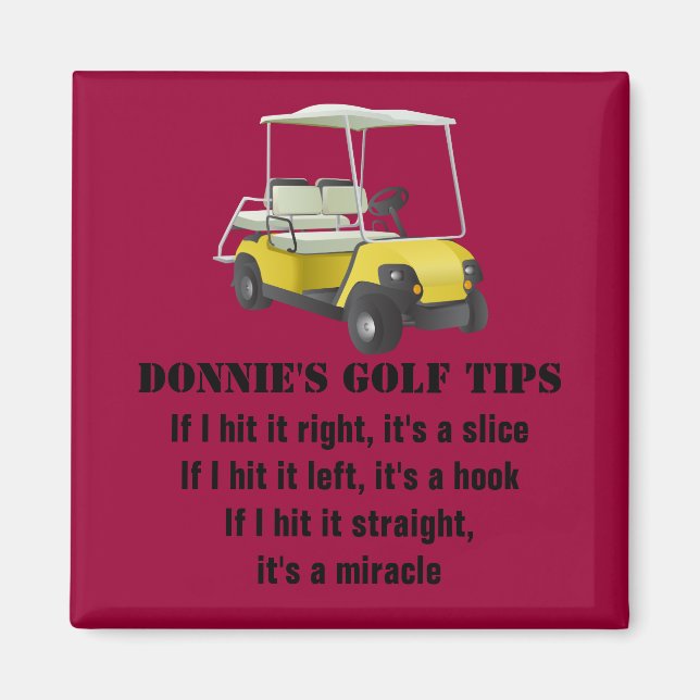 Imã Tip de Golfe Personalizado Íman Vermelho do Carrin (Frente)