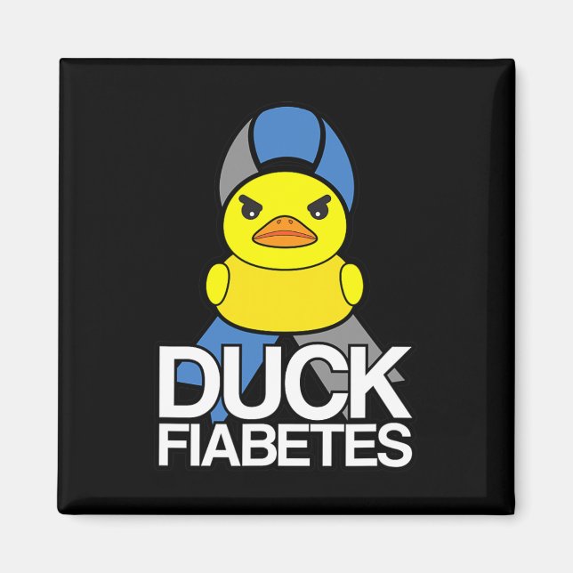 Imã Tipo 1 Diabetes Duck Fiabetes Sensibilização para  (Frente)