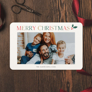 Ímã Tipo de Foto Colorido Moderno Natal Feriado