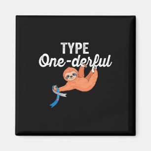 Imã Tipo Maravilhoso Lazy Cute Sloth Tipo 1 Diabetes A