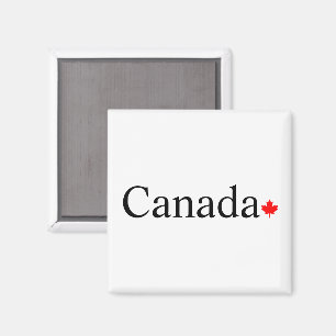 Imã Tipografia canadiana com folha de bordo vermelha