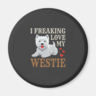 Imã Tipografia de Amor ao Cão Westie