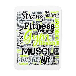 Ímã Tipografia de Motivação para Fitness Design
