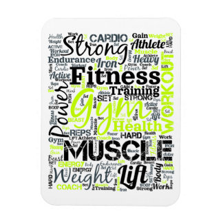 Ímã Tipografia de Motivação para Fitness Design