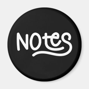 Imã Tipografia de Notas de Escrita à Mão Negra e Branc
