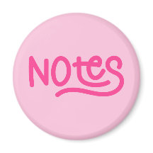 Tipografia de Notas em Letra Manual Rosa e Negrito