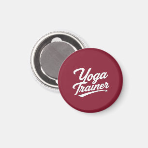 Imã Tipografia de Treinador de Ioga Presente de Design