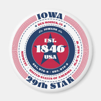 Imã Tipografia do Círculo de Iowa Souvenir Magnet