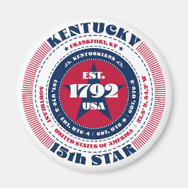 Imã Tipografia do Círculo de Kentucky Souvenir Magnet