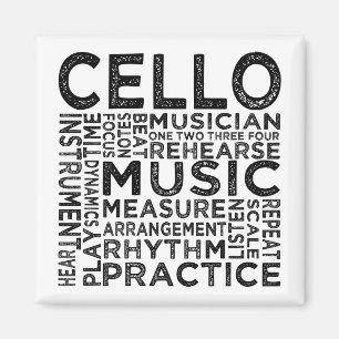 Imã Tipografia do violoncelo