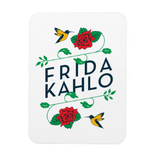 Ímã Tipografia floral de Frida Kahlo  